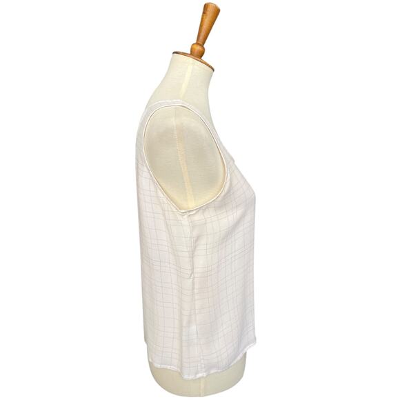 Vintage 90s Y2K 100% Silk Jones New York Sleeveless Tank Workwear Size Small - Picture 4 of 6